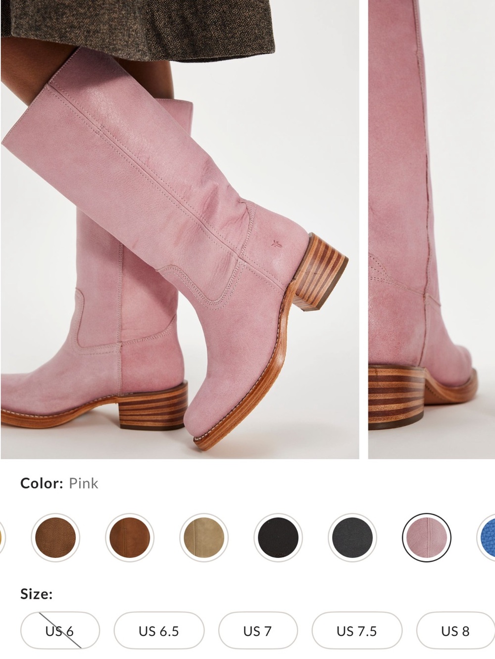 Frye Pink Leather Campus boots brand new - Picture 5 of 5